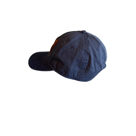 Blue Baseball Cap With Embroidered "DAD" In Orange Letters Adjustable Hat - Picture 2 of 5